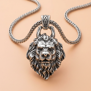 925 Pure Silver LION FACE Pendant Nest Gifting Pendant