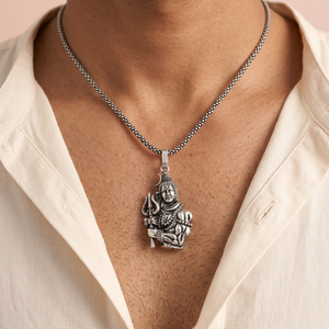 925 Sterling Silver Lord Shiva Pendant