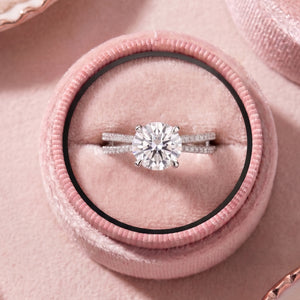 Classic Solitaire Split Pavé CZ Ring
