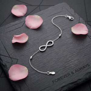 Timeless Sparkle Infinity Silver Bracelet