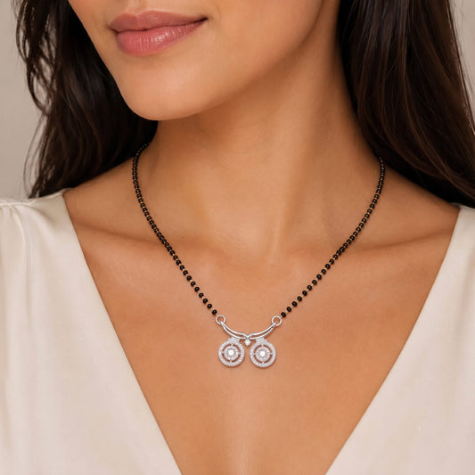 Aura Twin-Wati 925 Silver CZ Mangalsutra