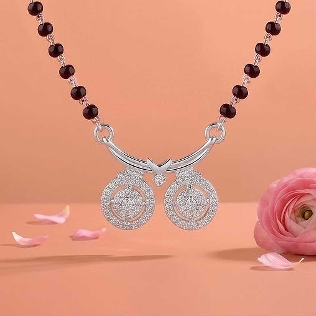 Aura Twin-Wati 925 Silver CZ Mangalsutra