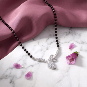 Dual Heart Silver Mangalsutra