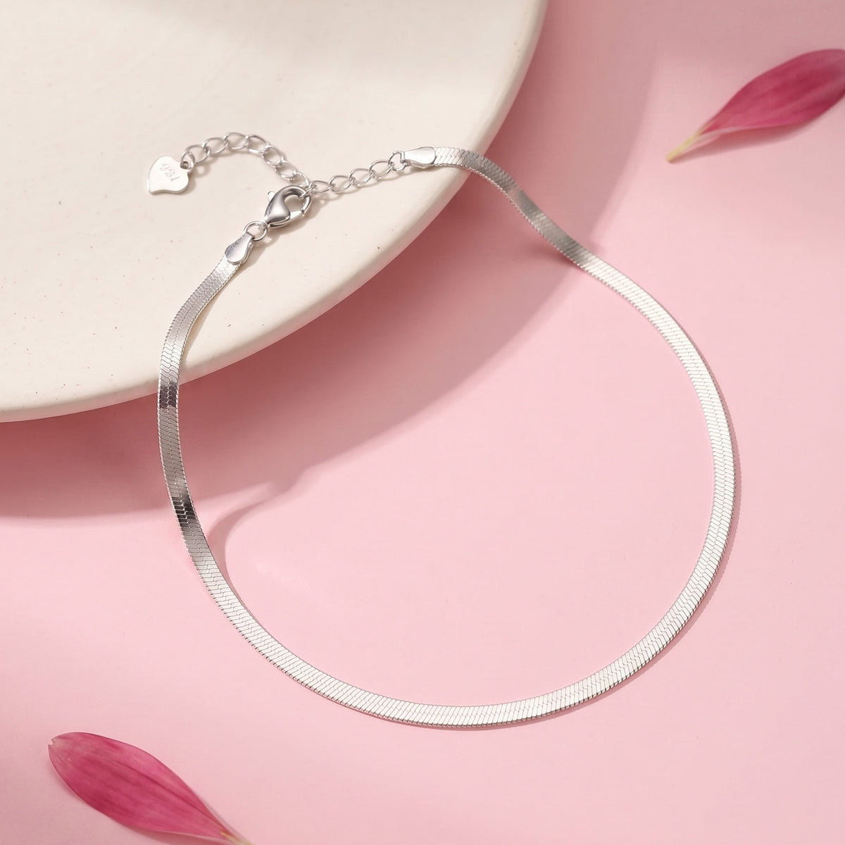 Snake Chain Silver Anklet