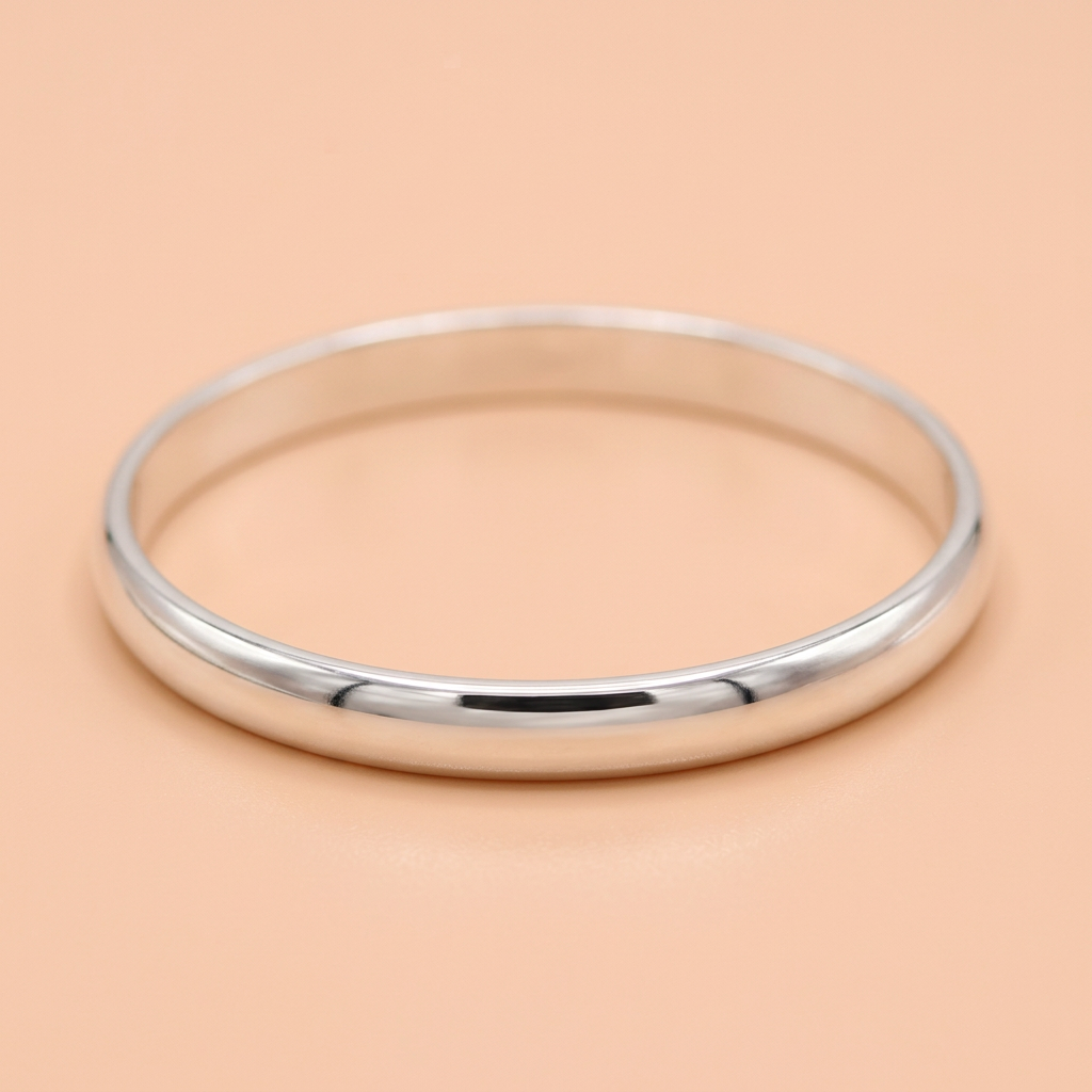 Classic Half round 925 sterling silver Punjabi kada