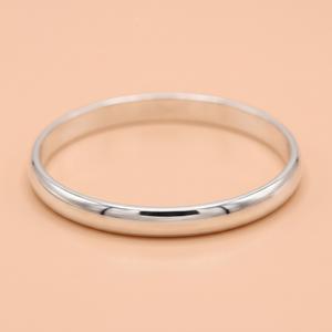 Classic Half round 925 sterling silver Punjabi kada