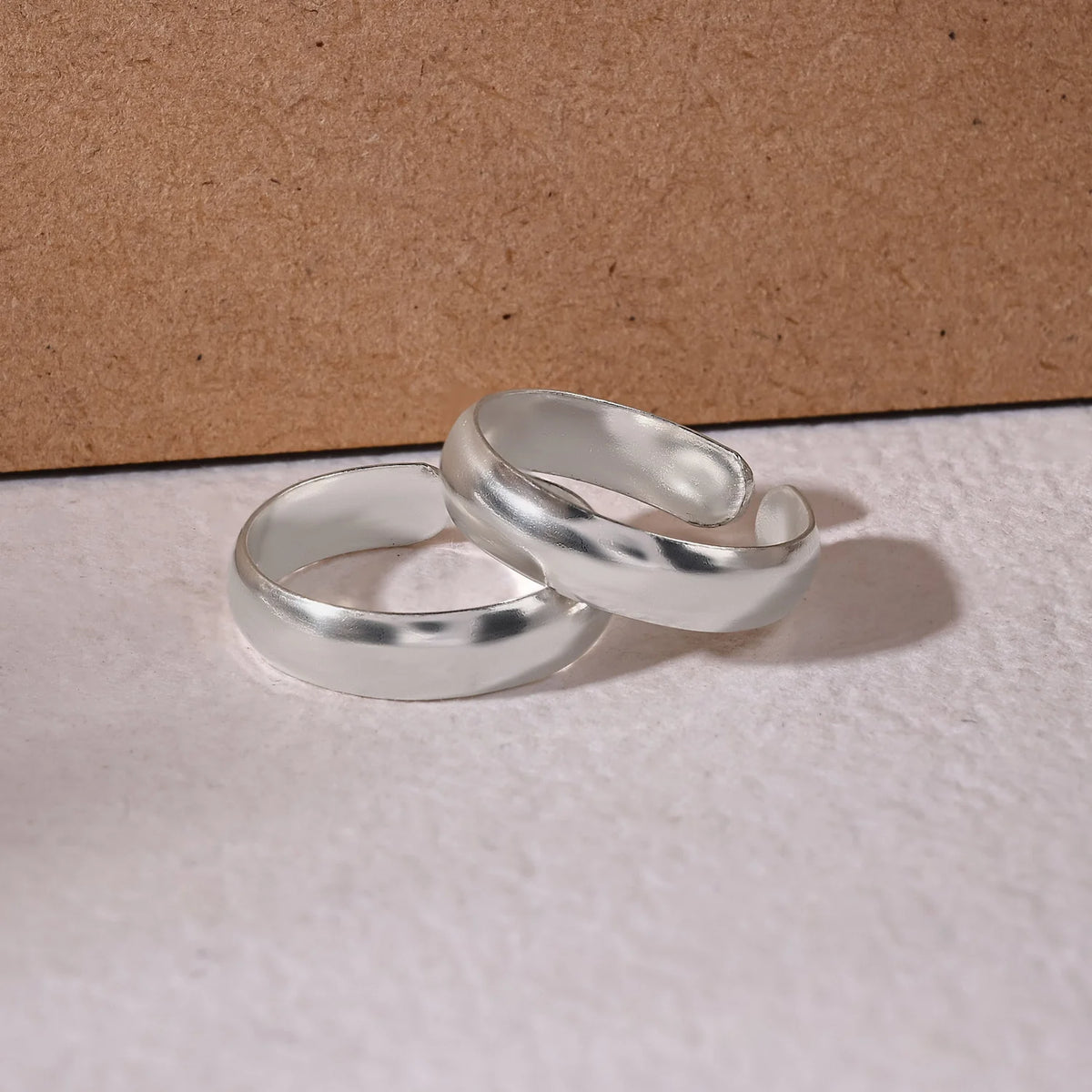 Classic Silver Plain Toe Rings