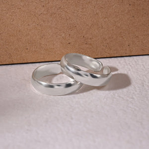 Classic Silver Plain Toe Rings