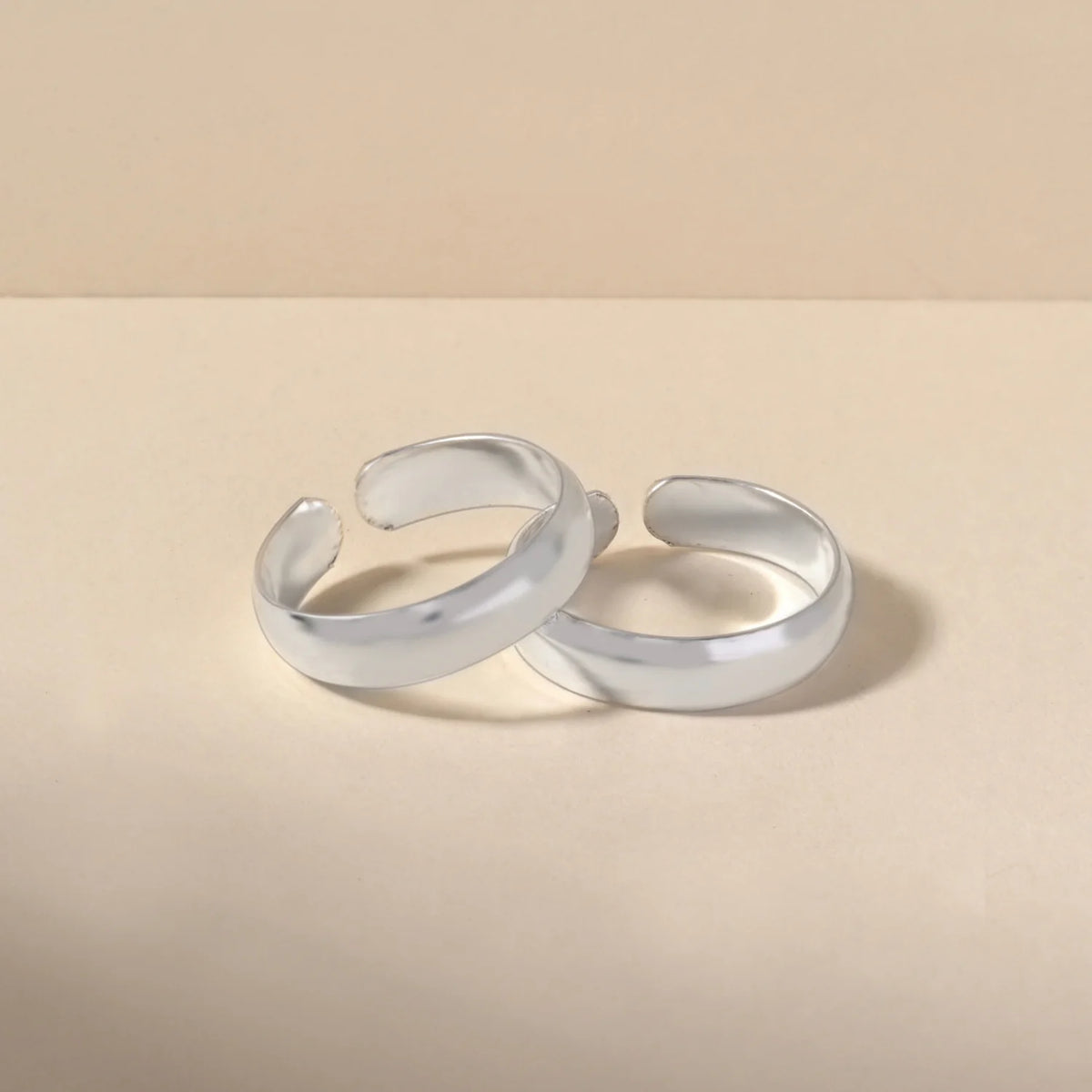 Classic Silver Plain Toe Rings