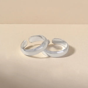 Classic Silver Plain Toe Rings