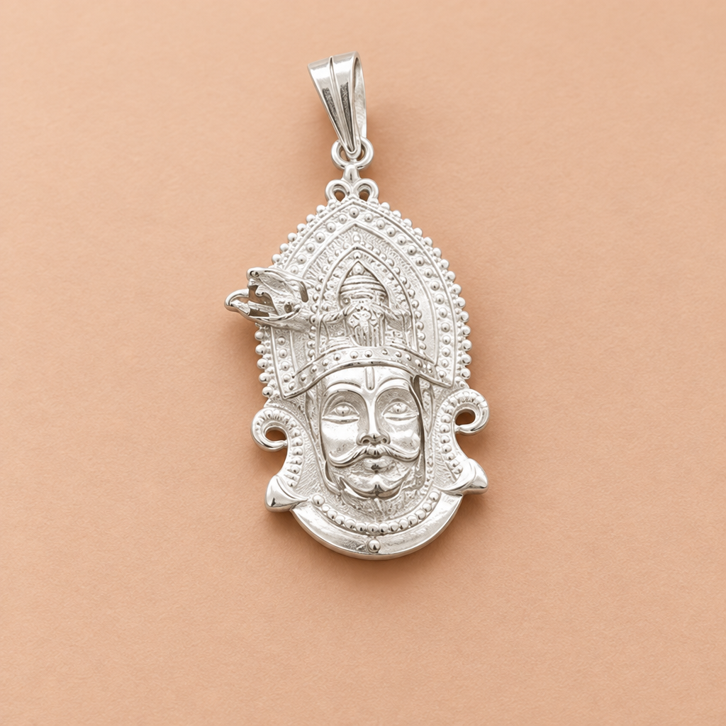 Divine 925 Sterling Silver Khatu Shyam Ji Pendant Locket for Men & Women