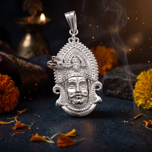 Divine 925 Sterling Silver Khatu Shyam Ji Pendant Locket for Men & Women