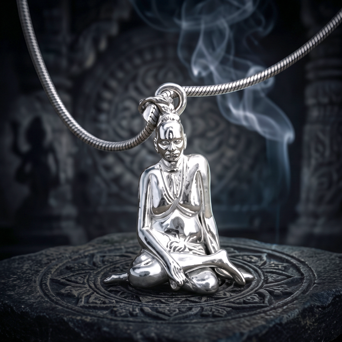 Divine Swami Samarth Silver Pendant