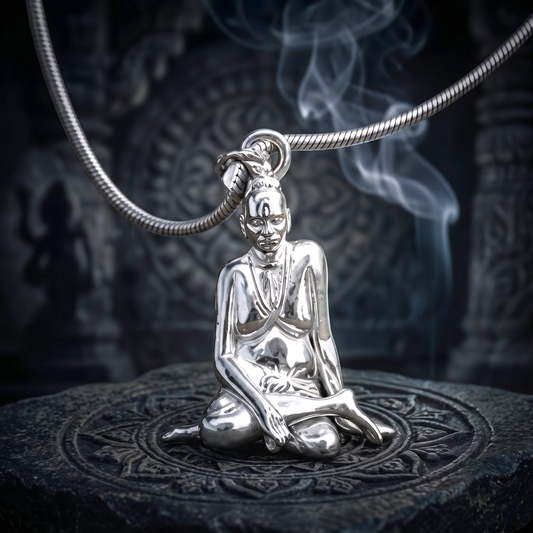 Divine Swami Samarth Silver Pendant