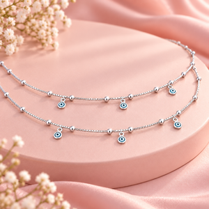 Evil Eye 925 Silver Anklet