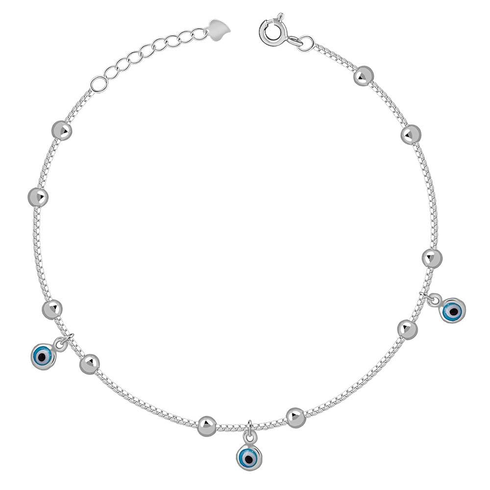 Evil Eye 925 Silver Anklet