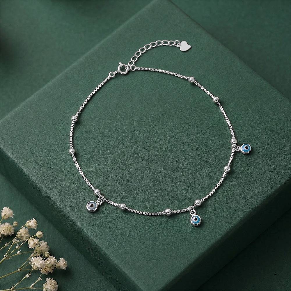 Evil Eye 925 Silver Anklet