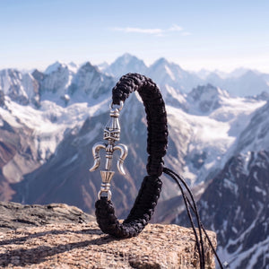 Mahadev Trishul Silver Thread Bracelet