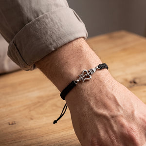 Mahadev Trishul Silver Thread Bracelet
