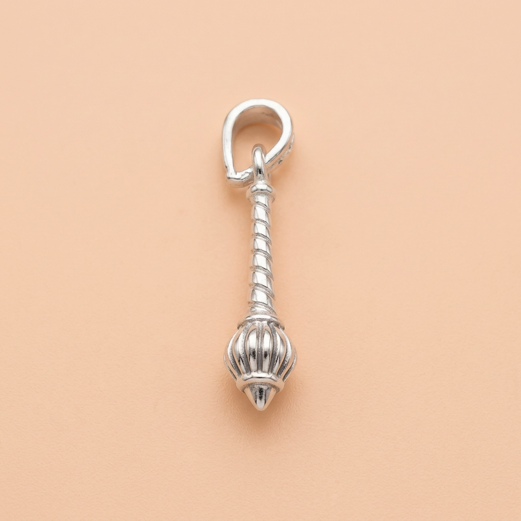 Silver Bajrangi Hanuman Gada Pendant