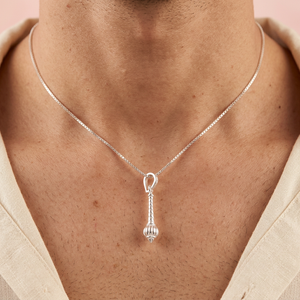 Silver Bajrangi Hanuman Gada Pendant