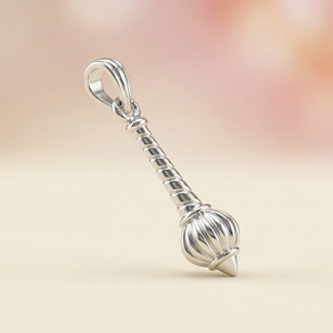 Silver Bajrangi Hanuman Gada Pendant