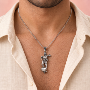 Silver Lord Hanuman Gada Pendant