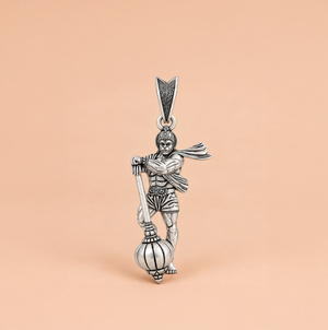 Silver Lord Hanuman Gada Pendant